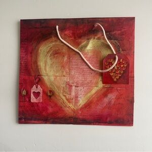 Vintage NEW Marshall Fields Pink Valentines 2003 Paper Bag 11x10x4”